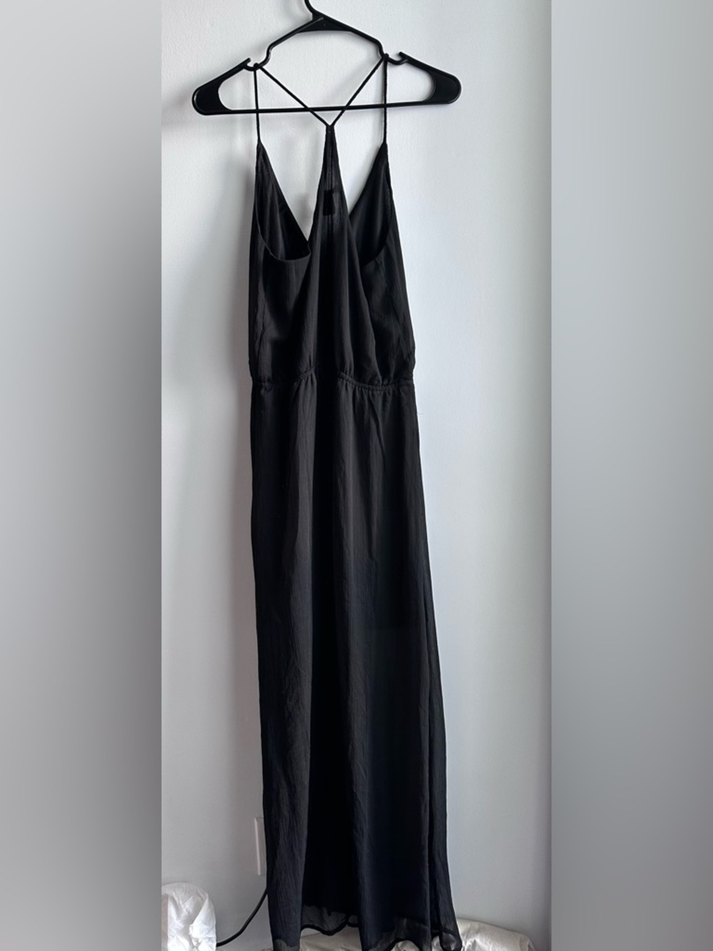 ♥️H&M Black Spaghetti-Strap V-Neck Maxi Dress - Picture 3 of 3